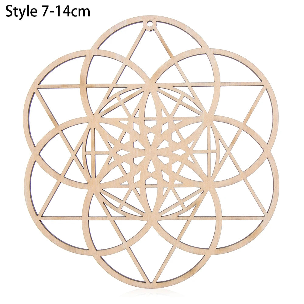 Wooden Wall Sign/Coaster Flower of Life 14cm