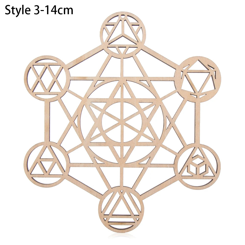 Wooden Wall Sign/Coaster Flower of Life 14cm
