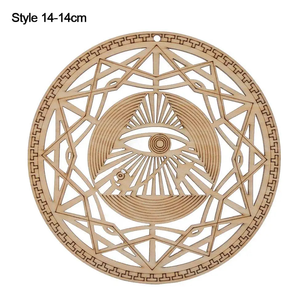 Wooden Wall Sign/Coaster Flower of Life 14cm