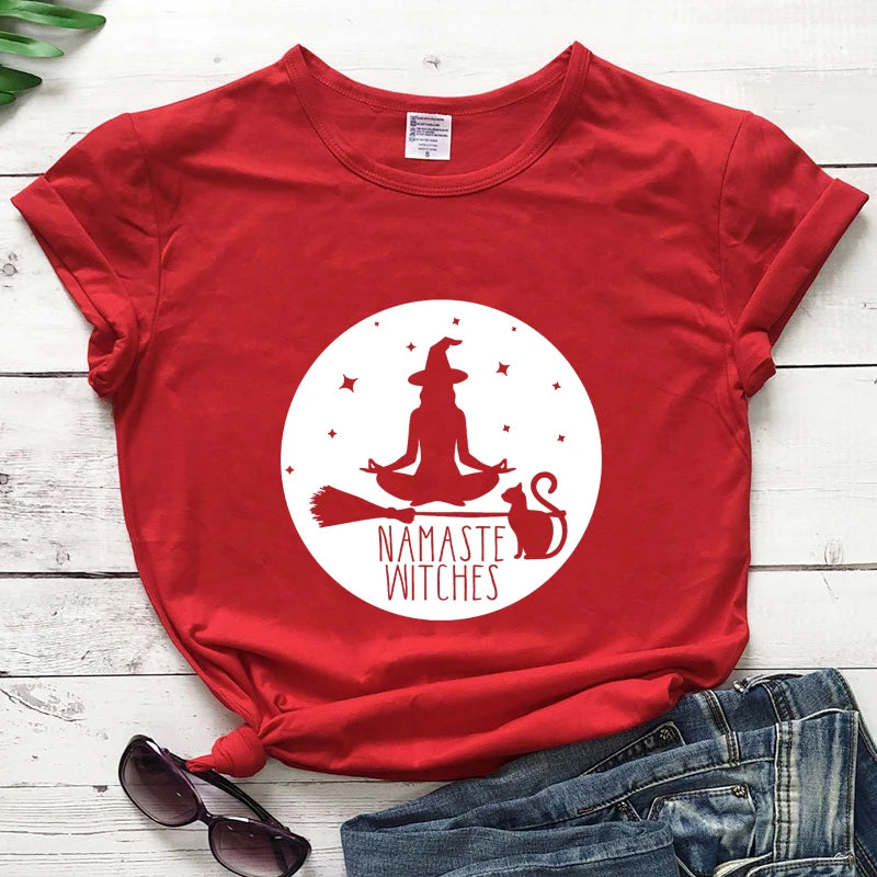 "Namaste Witches" T-Shirt – Witchy Vibes Meet Mindful Zen