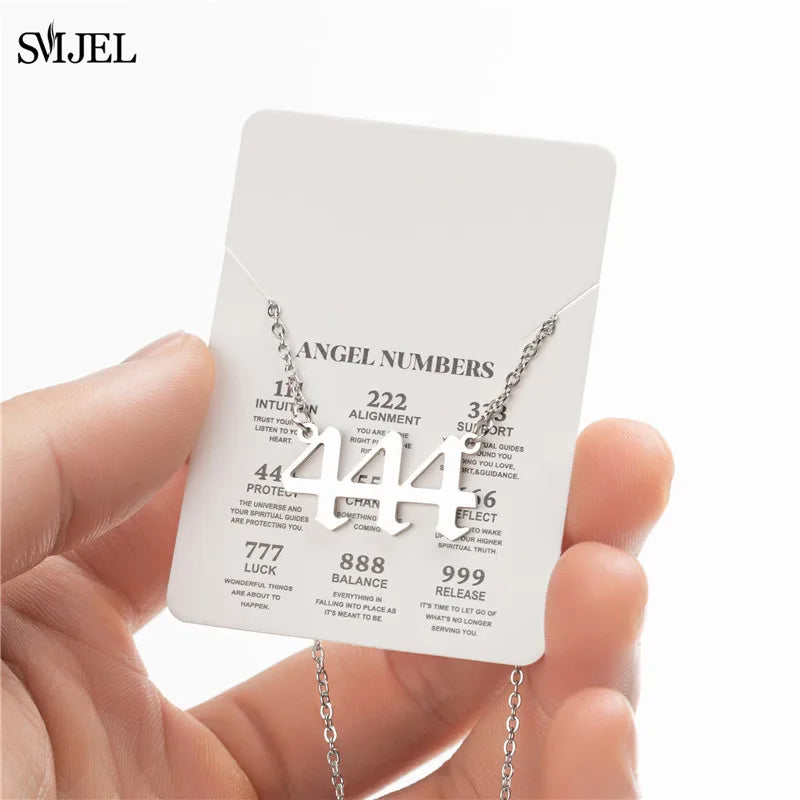 Lucky Angel Number Necklace – Spiritual Numerology Jewelry for Manifestation, Protection & Divine Guidance