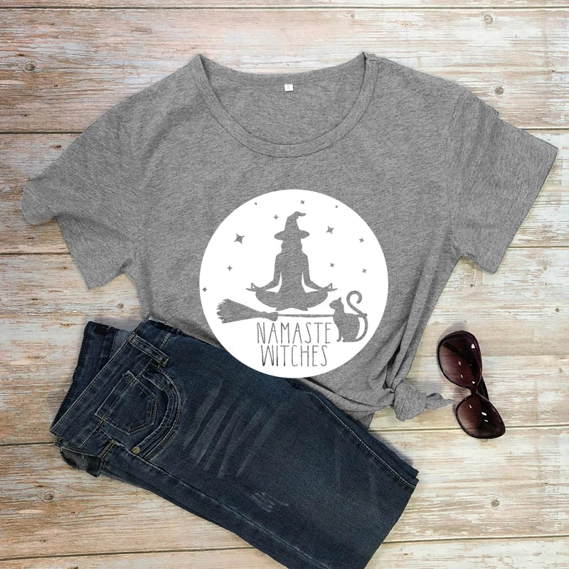 "Namaste Witches" T-Shirt – Witchy Vibes Meet Mindful Zen