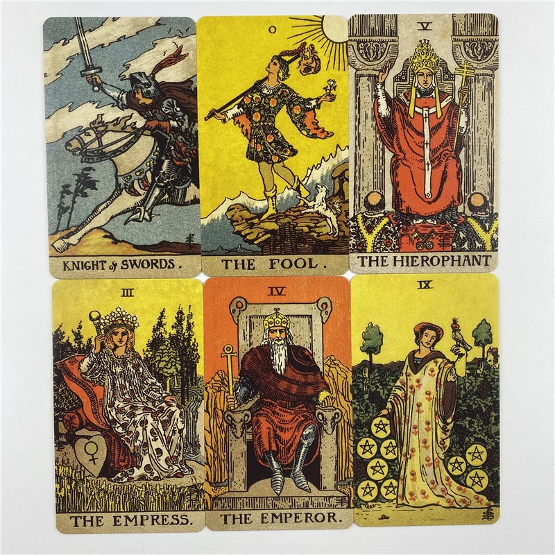 Metal Box Gilded Borderless Edition Rider Tarot Cards With Paper Guidebook