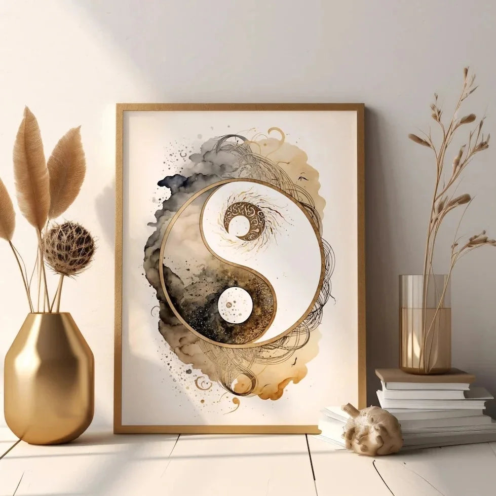 Tree of Life & Buddha Canvas Wall Art – Nordic-Inspired Spiritual Decor for Home & Meditation Spaces