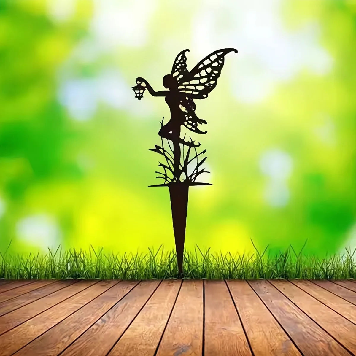 Metal Enchanted Fairy Garden Stake – Whimsical Outdoor Decor for Magical Garden Vibes