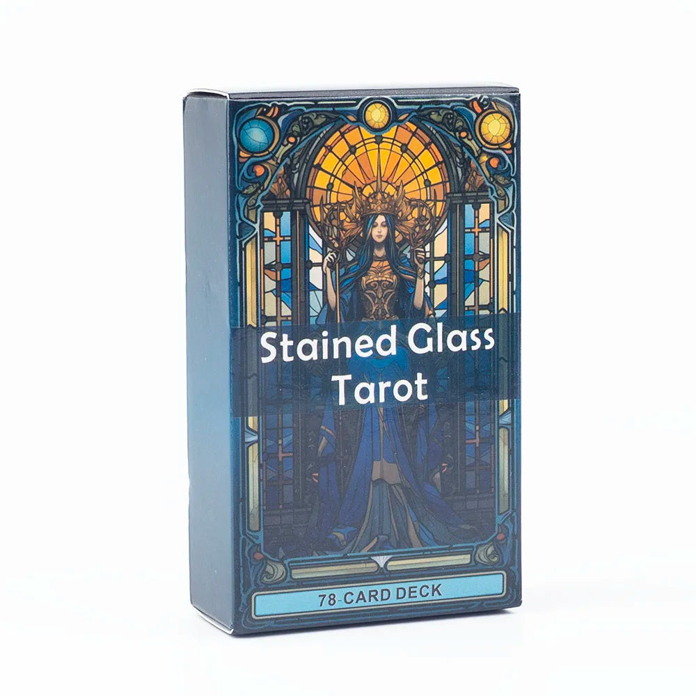 Stained Glass Tarot – 78-Card Deck of Illuminated Wisdom & Spiritual Beauty