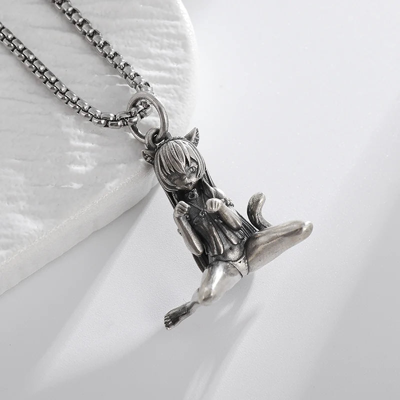 Guardian Angel Pendant Necklace – Spiritual Protection & Comfort in a Timeless Design