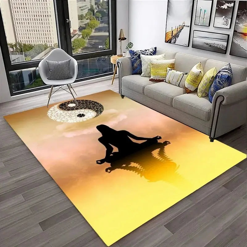 Yoga Meditation Carpet – Soft, Sacred Space for Mindfulness, Stretching & Spiritual Practice
