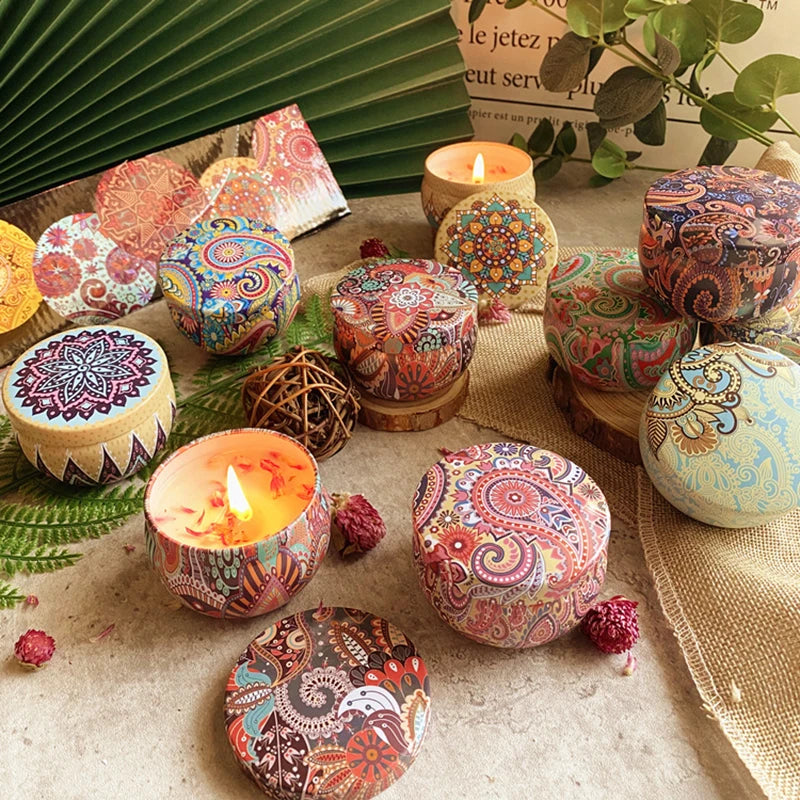 Scented Vintage Flower Candles – Elegant Floral Aromatherapy for a Romantic, Relaxing Atmosphere