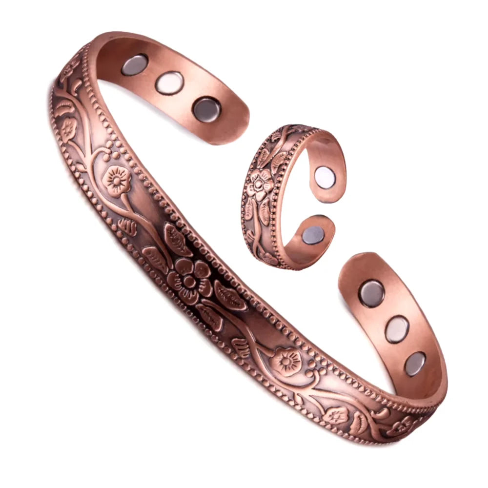 Magnetic Red Copper Bracelet