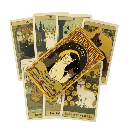 Cats Rule the Earth Tarot – 78-Card Deck of Mystical Feline Wisdom