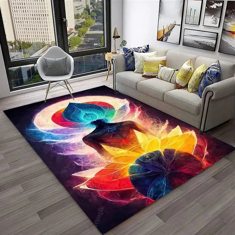 Yoga Meditation Carpet – Soft, Sacred Space for Mindfulness, Stretching & Spiritual Practice