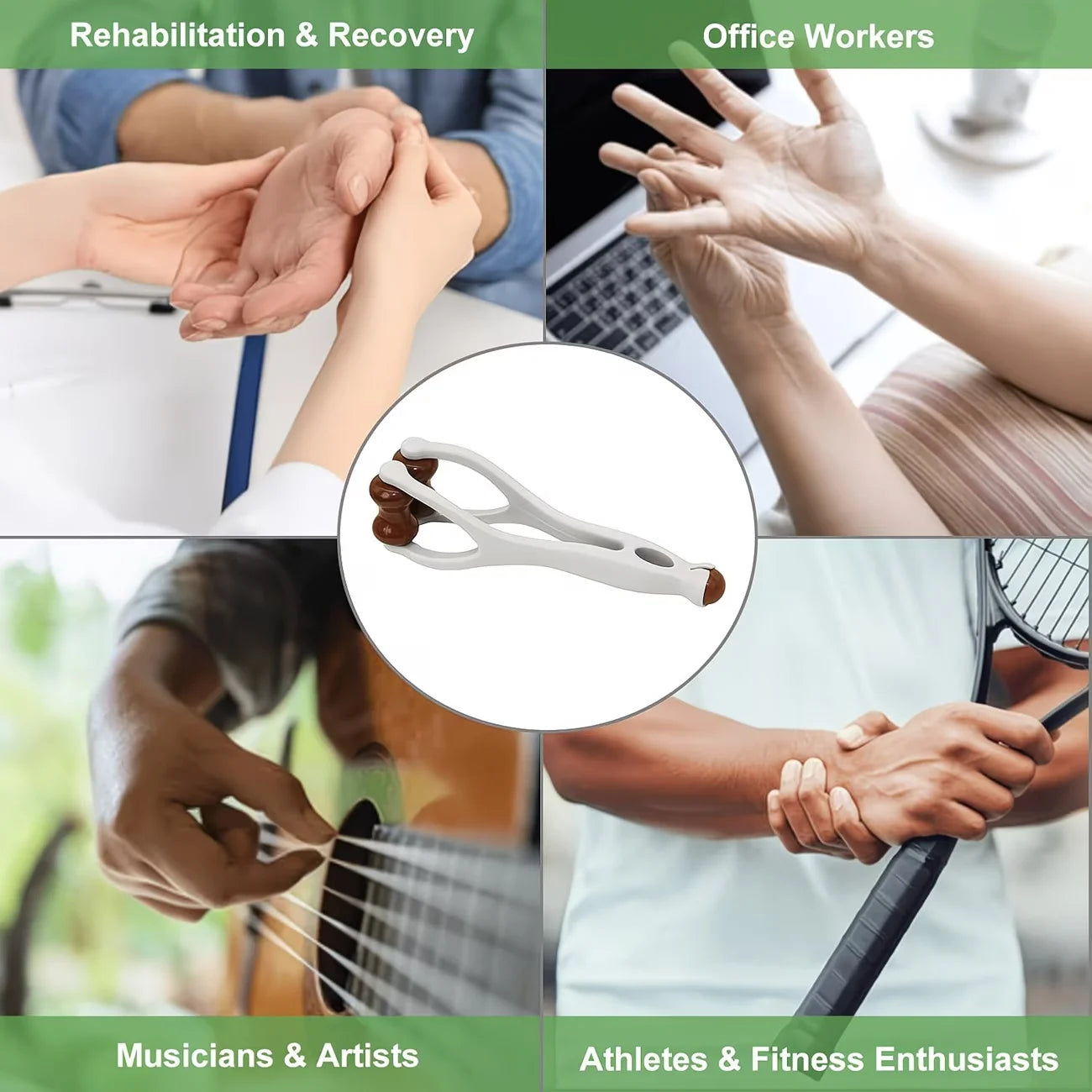 Wooden Finger Massage Roller