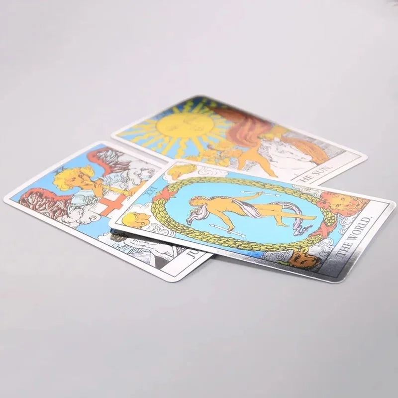 Rainbow Holographic Tarot Deck With Guidebook Set