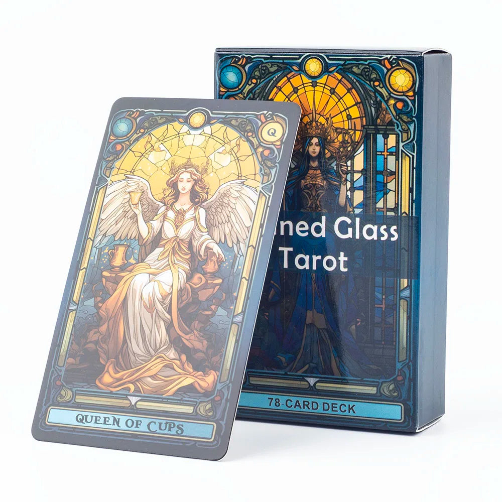 Stained Glass Tarot – 78-Card Deck of Illuminated Wisdom & Spiritual Beauty