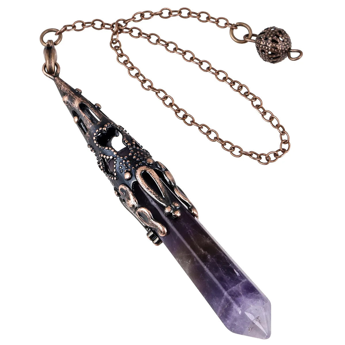 Reiki Crystal Pendulum – Natural Stone Dowsing Tool for Chakra Healing & Energy Work