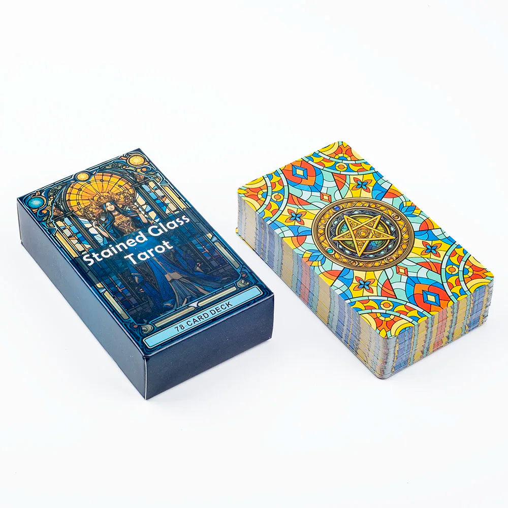 Stained Glass Tarot – 78-Card Deck of Illuminated Wisdom & Spiritual Beauty