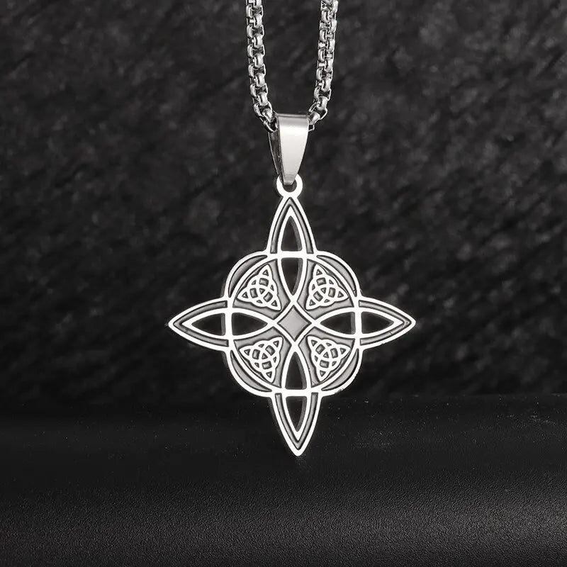 Stainless Steel Vintage Irish Celtic Trinity Knot Pendant – Symbol of Eternity & Spiritual Unity