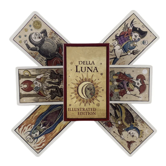 Moon Tarot Della Luna Deck – Mystical 78-Card Set for Intuitive Readings & Lunar Wisdom