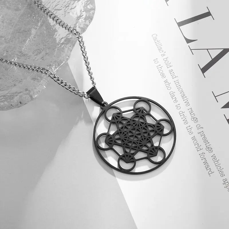 Flower of Life Chakra Necklace – Spiritual Stainless Steel Pendant for Energy & Balance