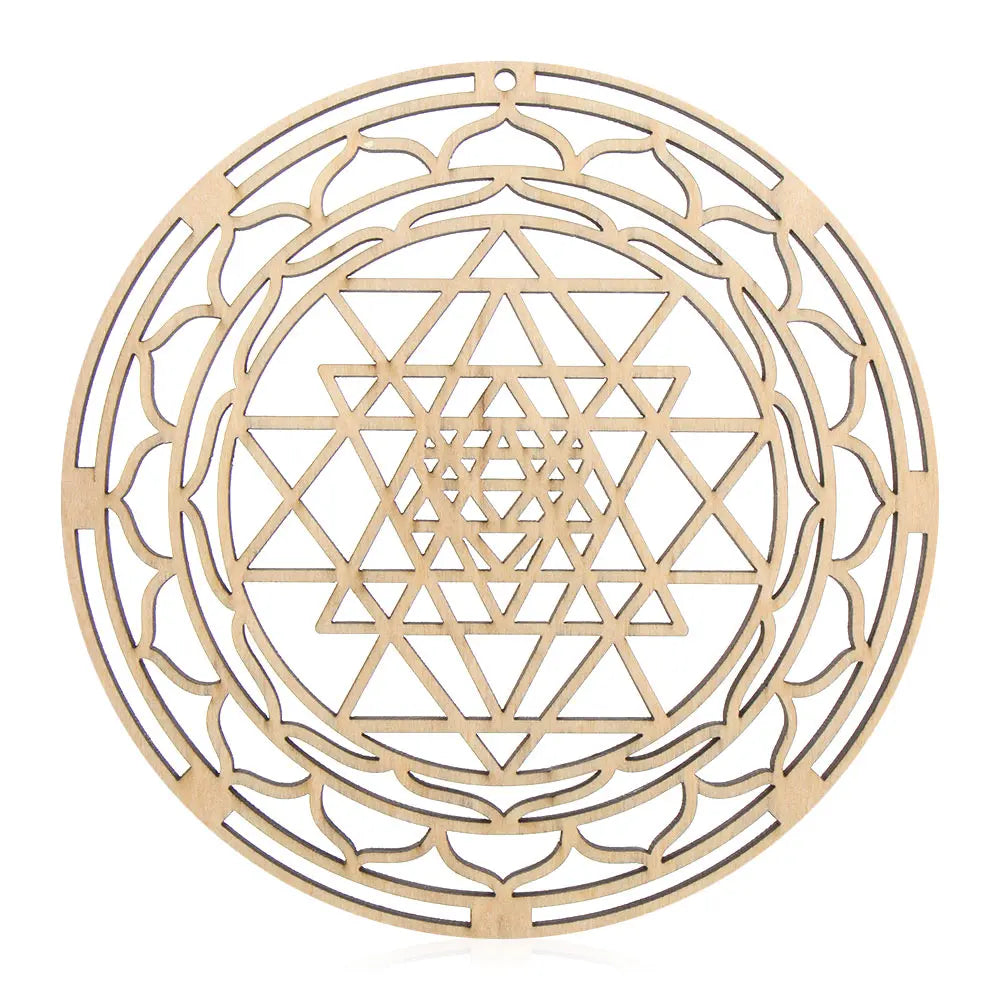 Laser Cut Wooden Flower of Life Wall Sign – Sacred Geometry Home Decor | Spiritual Wood Art