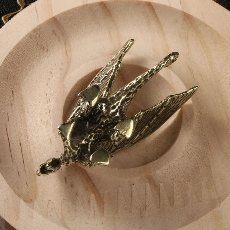 Solid Brass Pterosaur Dragon Statue – Mythical Creature Decor for Power & Fantasy Vibes