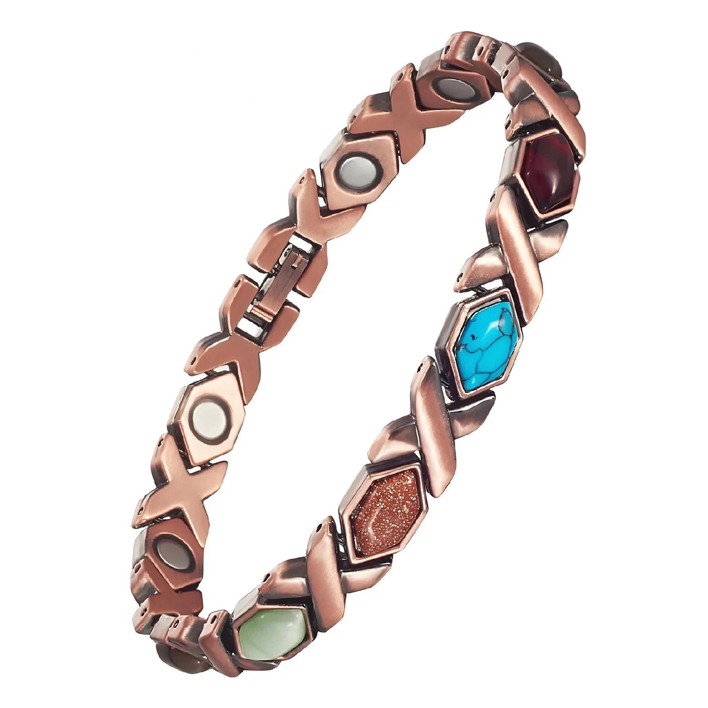 Colorful Stones Magnetic Bracelet for Women