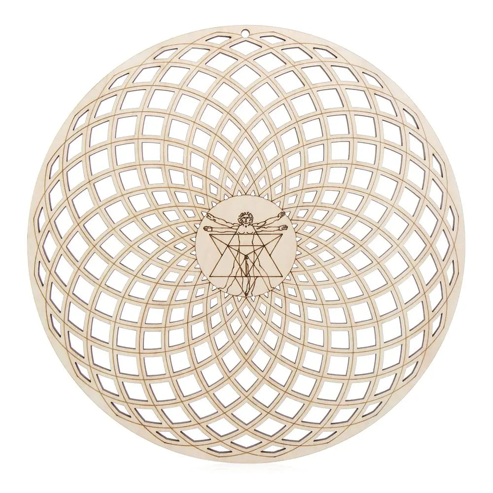 Laser Cut Wooden Flower of Life Wall Sign – Sacred Geometry Home Decor | Spiritual Wood Art