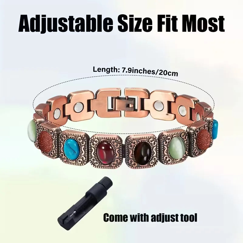 Colorful Stones Magnetic Bracelet for Women