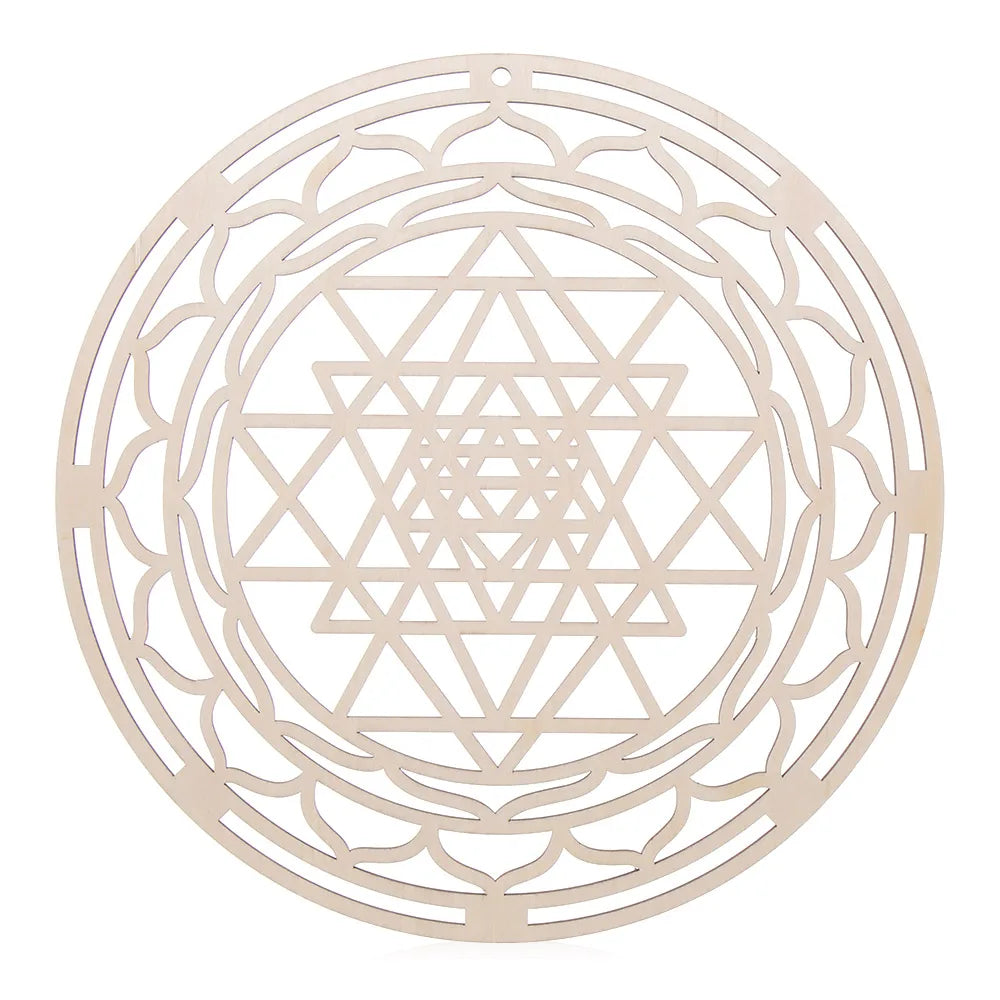 Laser Cut Wooden Flower of Life Wall Sign – Sacred Geometry Home Decor | Spiritual Wood Art