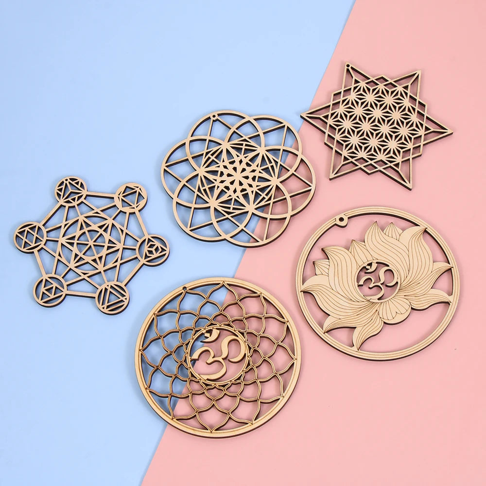 Laser Cut Wooden Flower of Life Wall Sign – Sacred Geometry Home Decor | Spiritual Wood Art