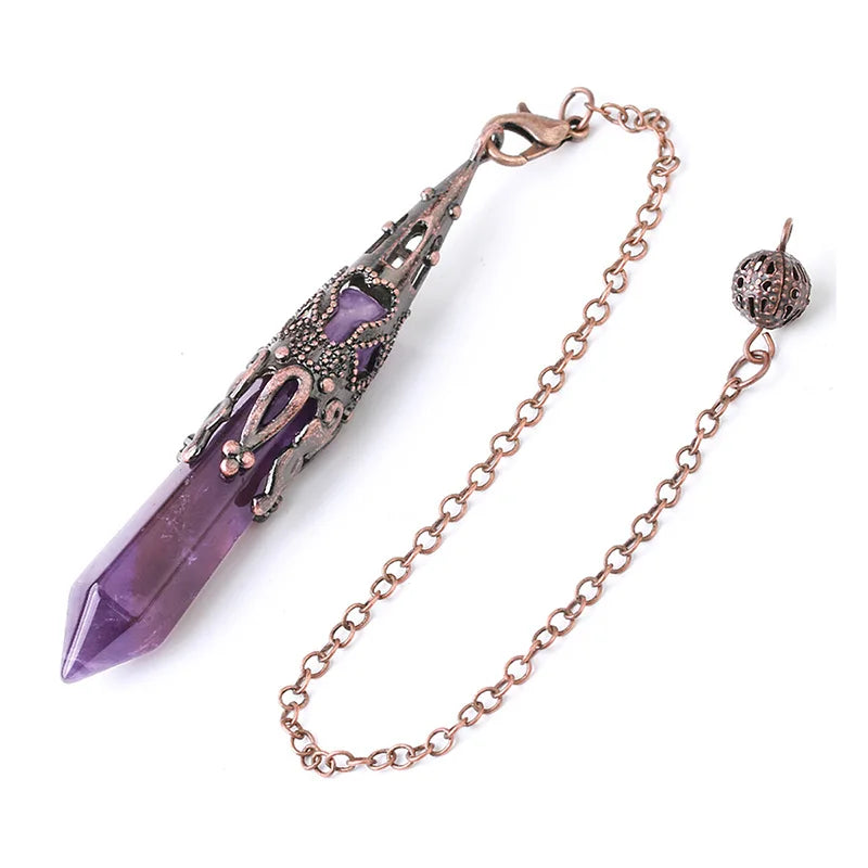 Reiki Crystal Pendulum – Natural Stone Dowsing Tool for Chakra Healing & Energy Work