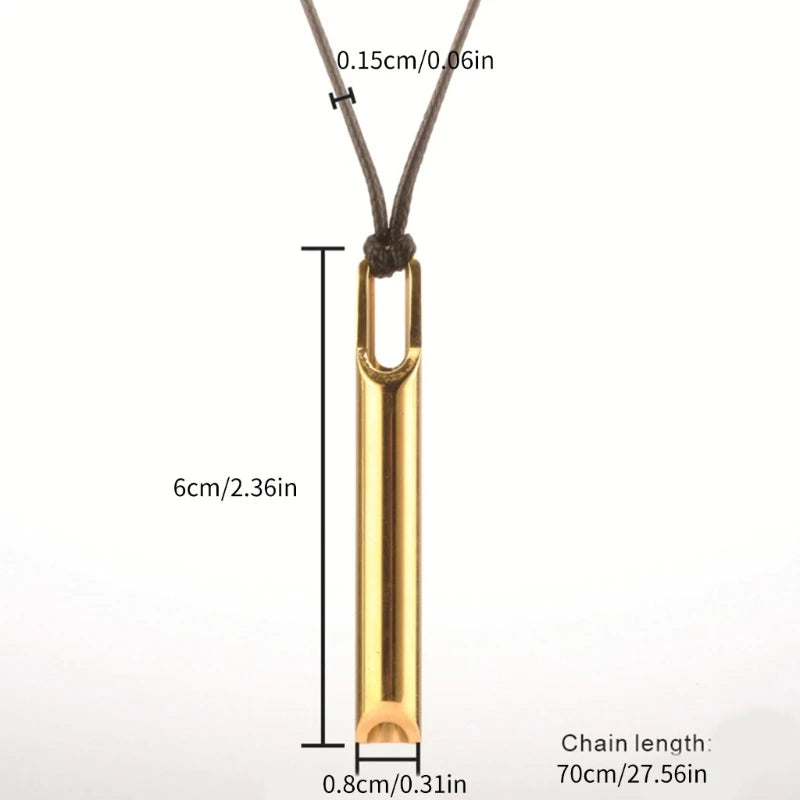 Meditation & Mindfulness Breathing Necklace – Calming Whistle for Stress Relief