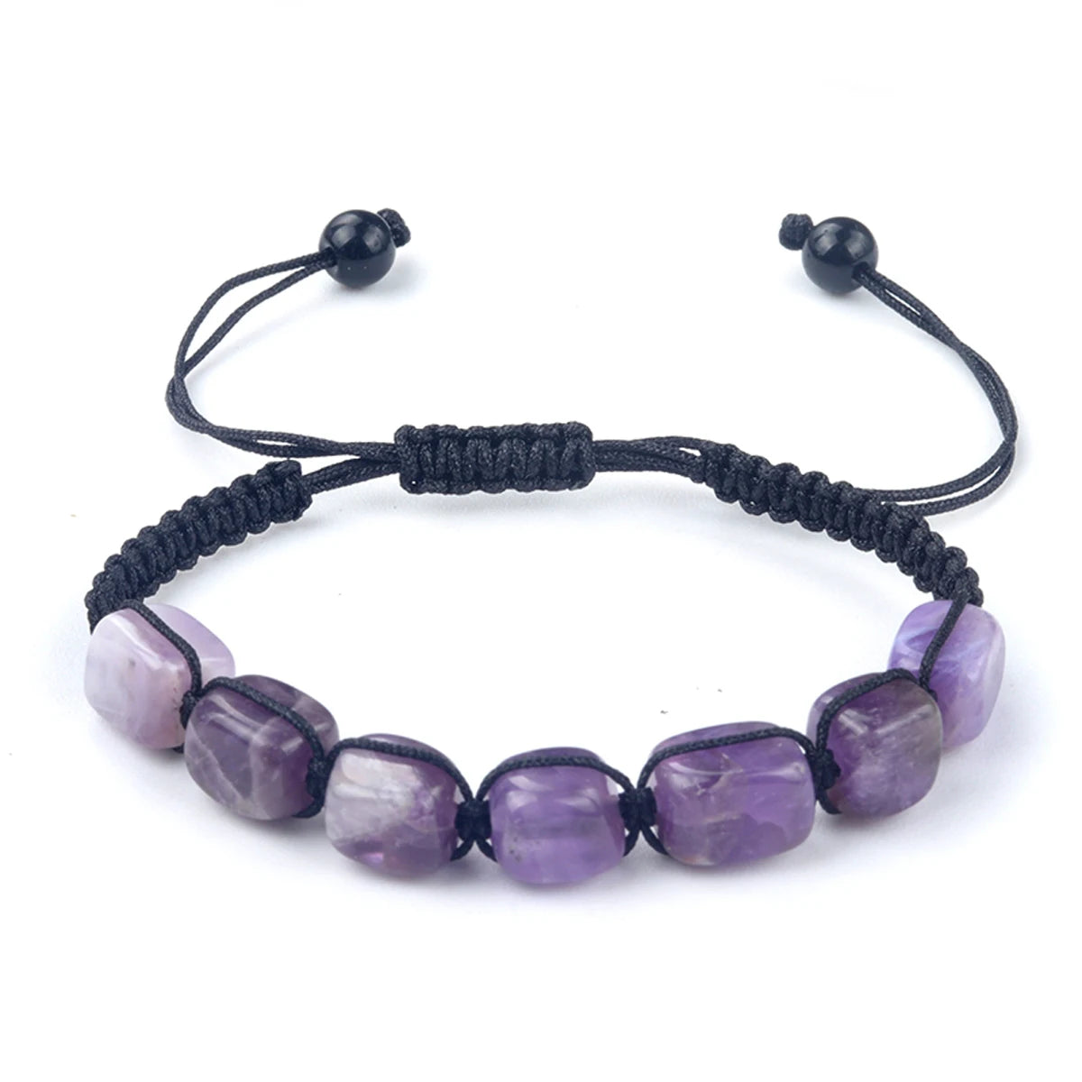 7 Chakra Healing Crystal Bracelet – Square Beads Yoga Stone Bracelet for Meditation, Anxiety Relief & Relaxation | Adjustable for Women