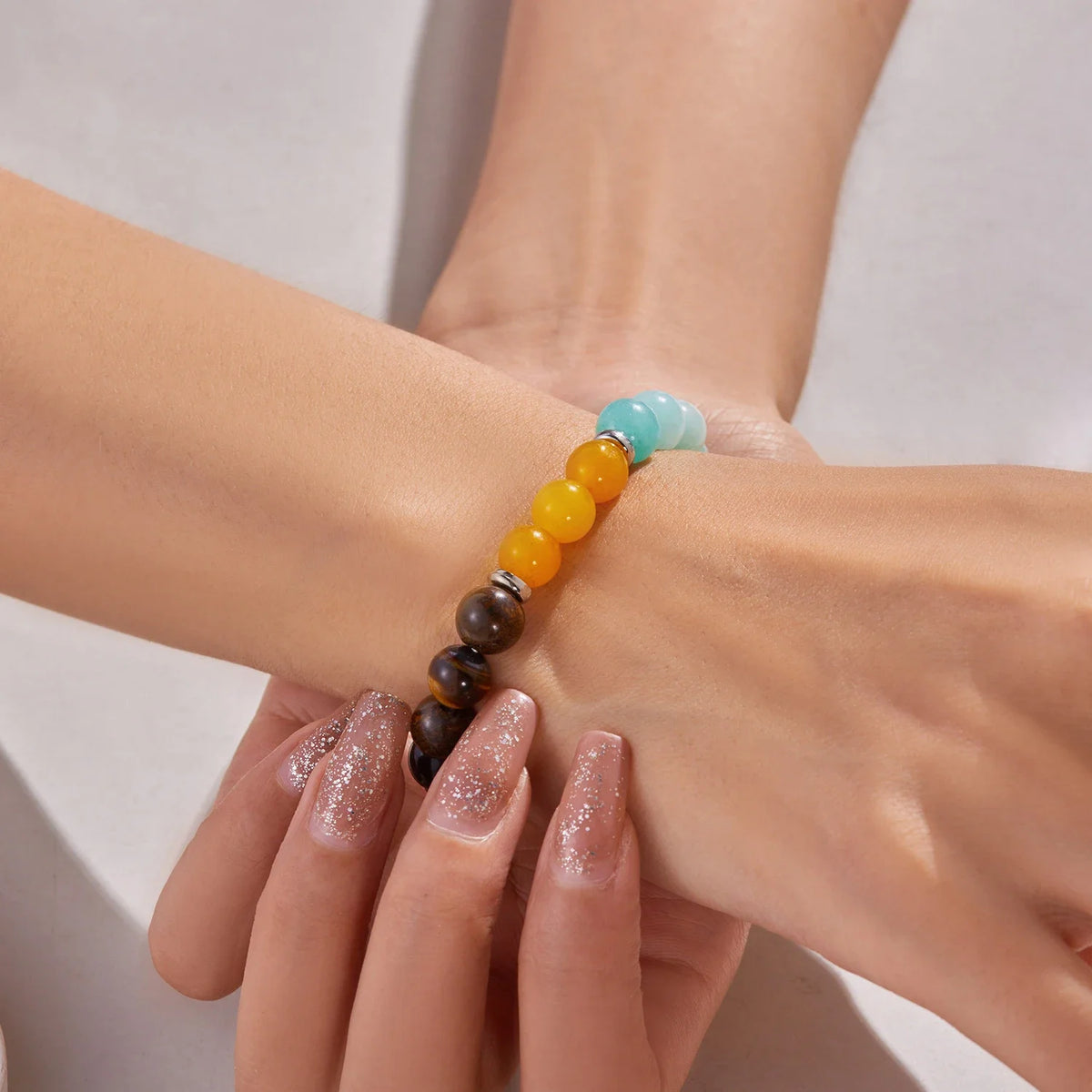 Natural Stone Symbolic Beaded Bracelet Women and Men
