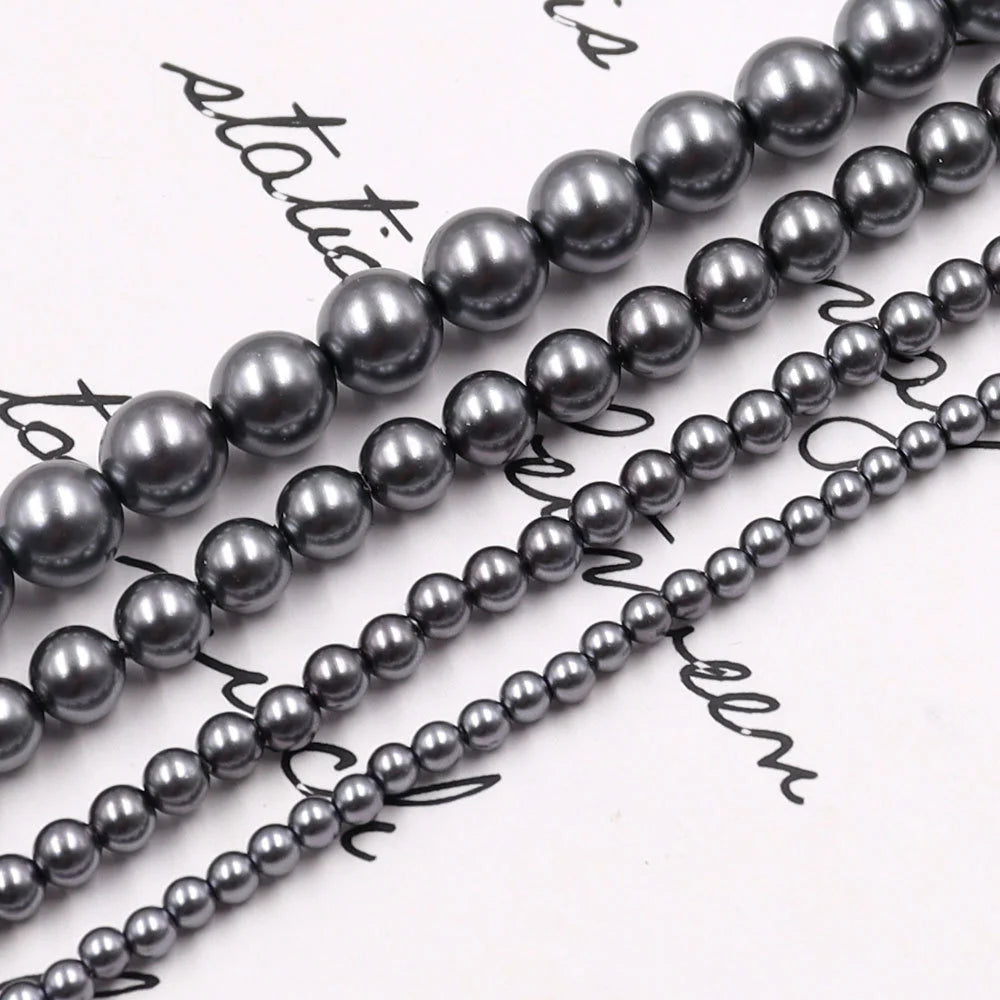 Natural Stone Black Hematite Round Beads – Grounding & Protective for Jewelry Making