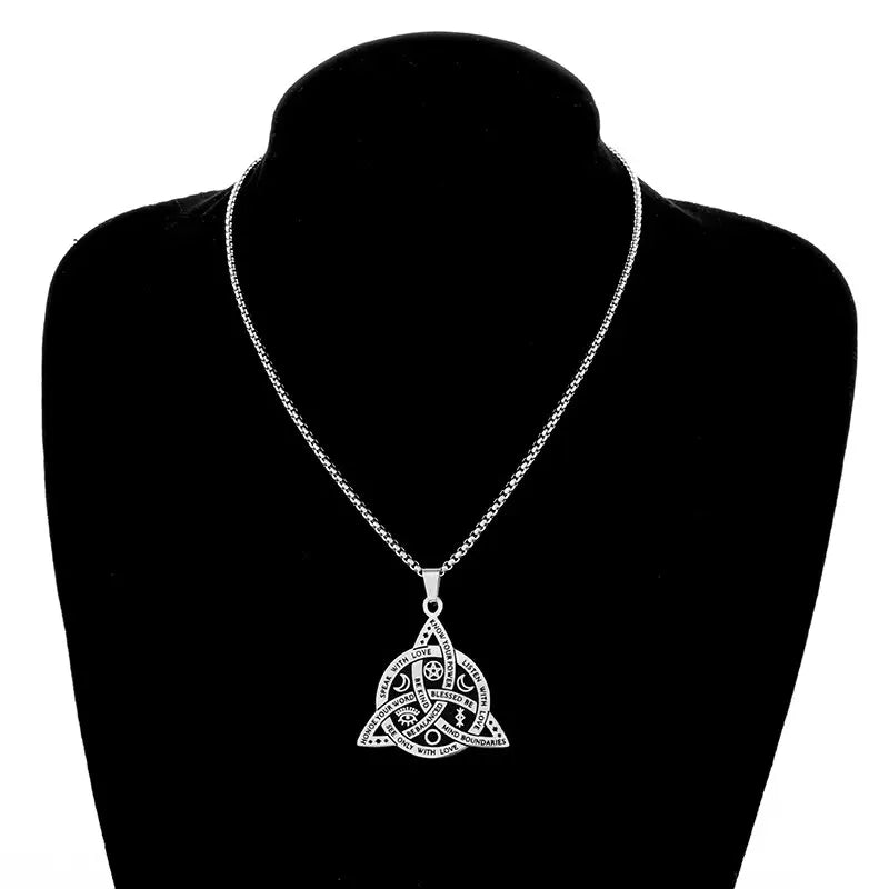 Stainless Steel Vintage Irish Celtic Trinity Knot Pendant – Symbol of Eternity & Spiritual Unity
