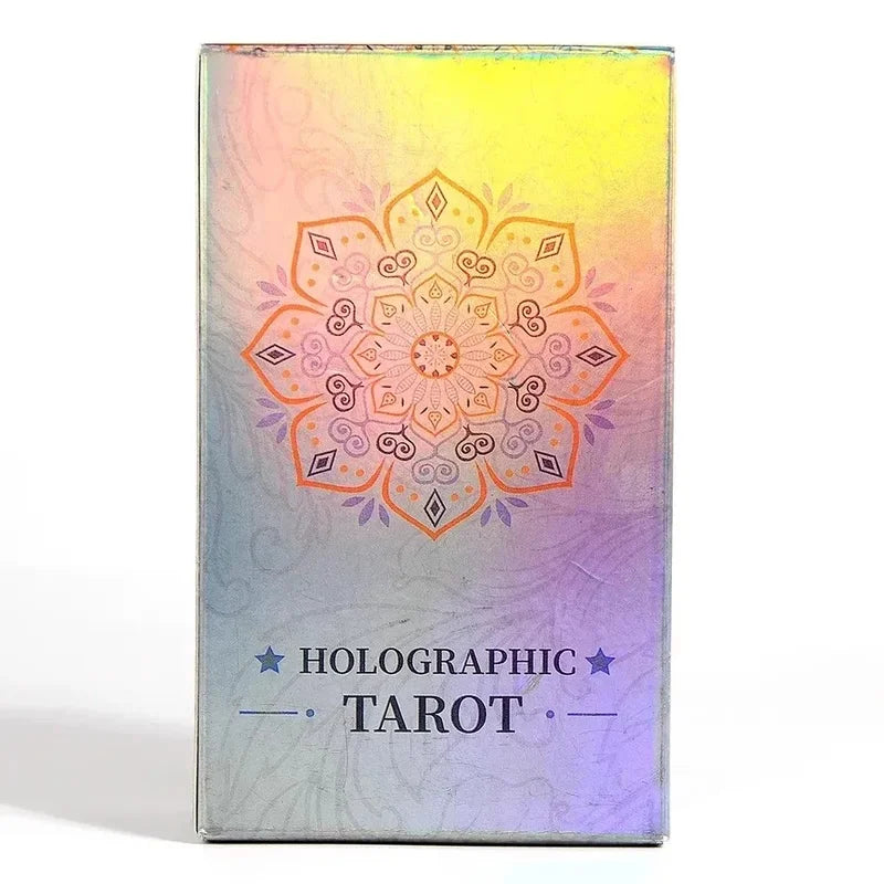 Rainbow Holographic Tarot Deck With Guidebook Set
