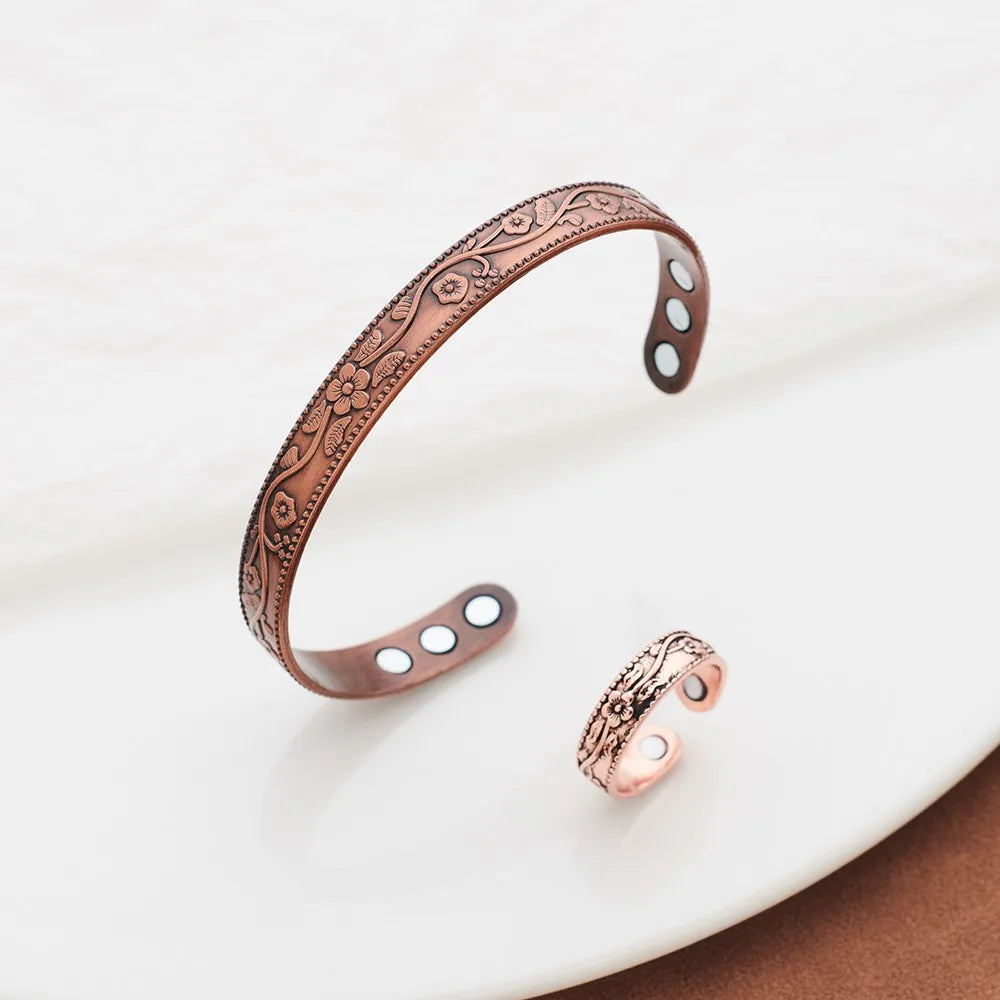 Magnetic Red Copper Bracelet