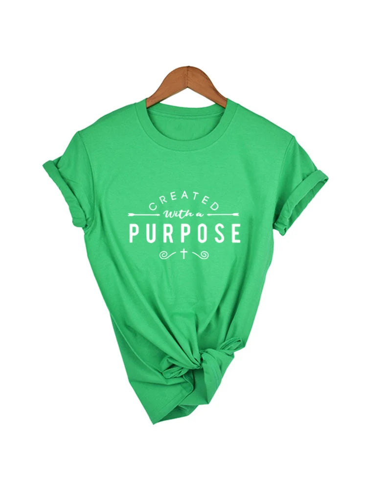 "Created with a Purpose" T-Shirt – Inspirational Faith-Based Apparel