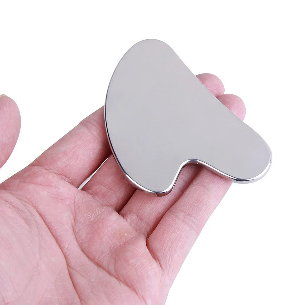 1Pcs Stainless Steel Gua Sha Scraper Massager For Face, Neck, Body