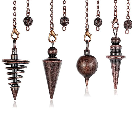 Copper Metal Pendulum – Dowsing Tool for Divination, Energy Healing & Spiritual Guidance