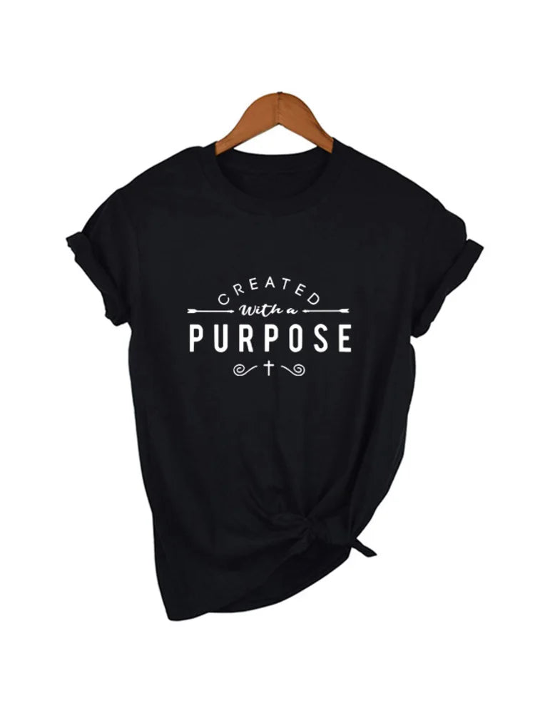 "Created with a Purpose" T-Shirt – Inspirational Faith-Based Apparel