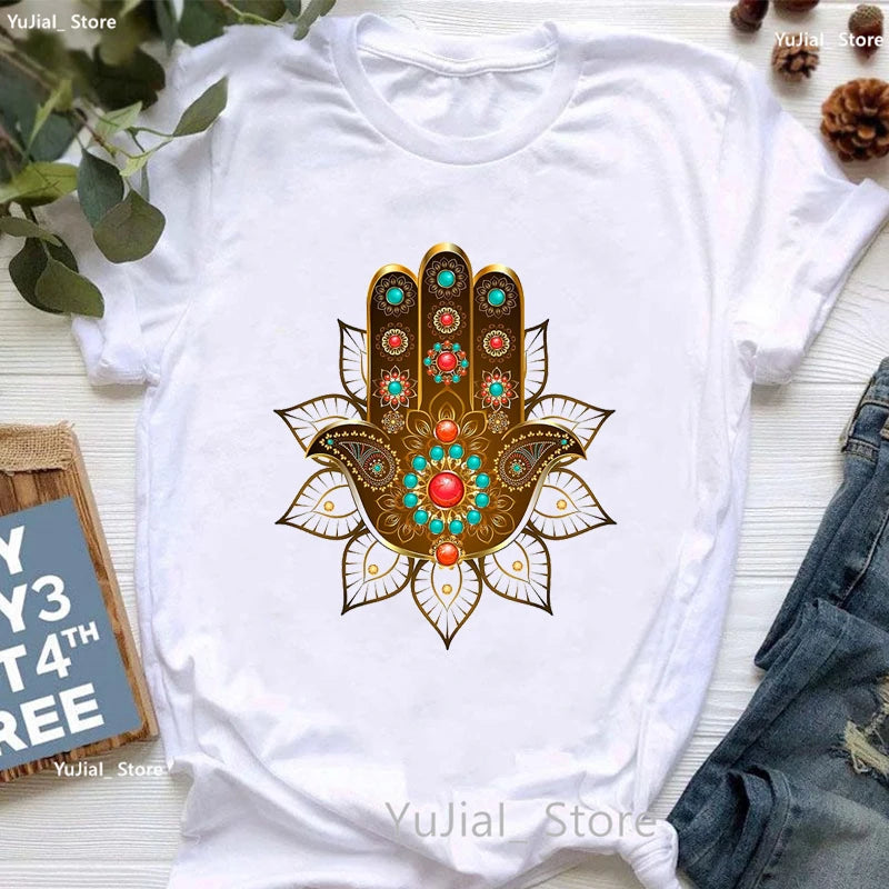 Chakra Lotus Eye Yoga T-Shirt – Spiritual Energy Center Design Tee for Meditation, Healing & Conscious Living