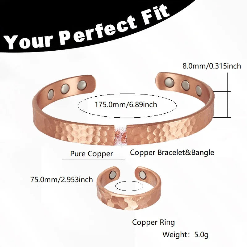 Magnetic Pure Copper Bracelets for Women and Men