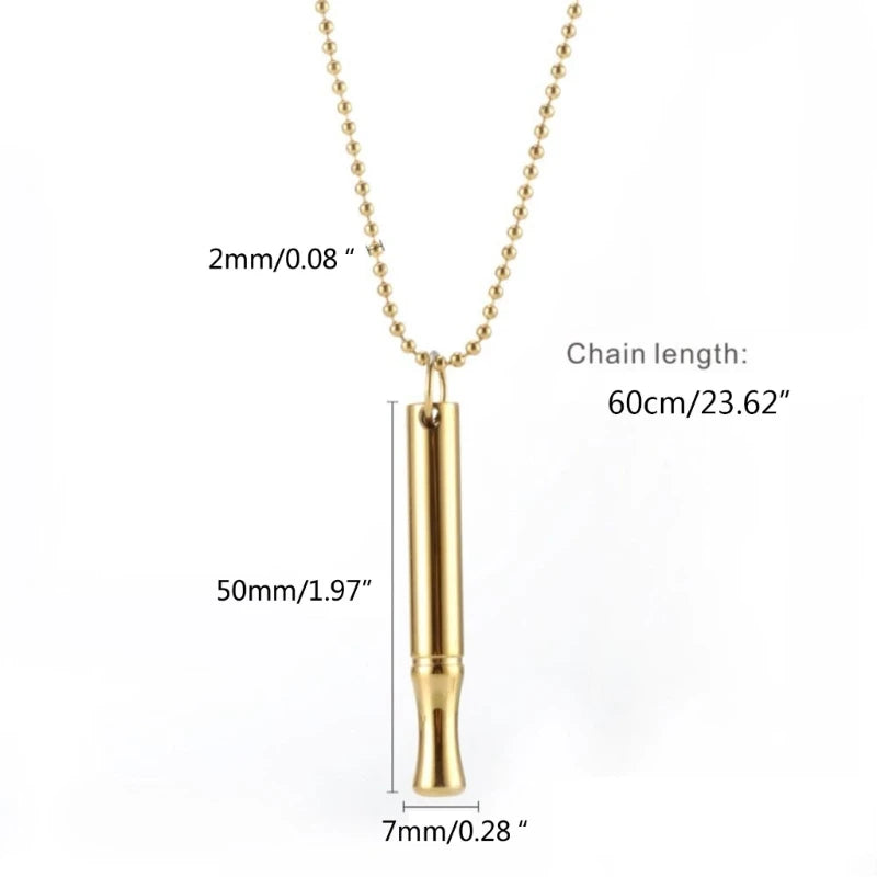 Meditation & Mindfulness Breathing Necklace – Calming Whistle for Stress Relief