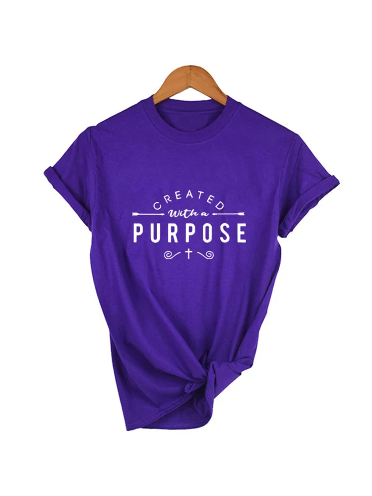 "Created with a Purpose" T-Shirt – Inspirational Faith-Based Apparel