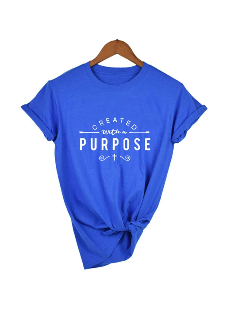 "Created with a Purpose" T-Shirt – Inspirational Faith-Based Apparel