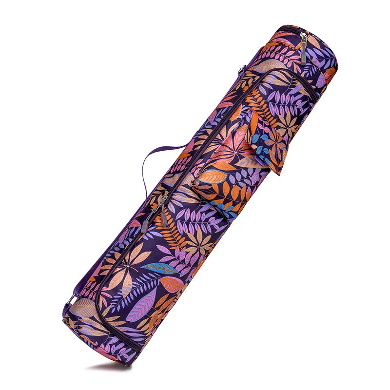 Printed Yoga Mat Bag – Stylish & Durable Yoga Carrier with Adjustable Strap & Zipper Pocket