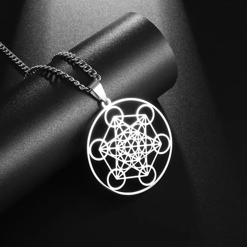 Flower of Life Chakra Necklace – Spiritual Stainless Steel Pendant for Energy & Balance
